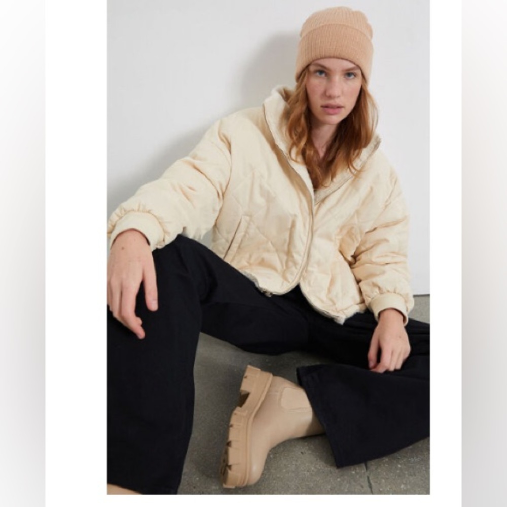 Reversible Quilted/Sherpa Jacket NWT